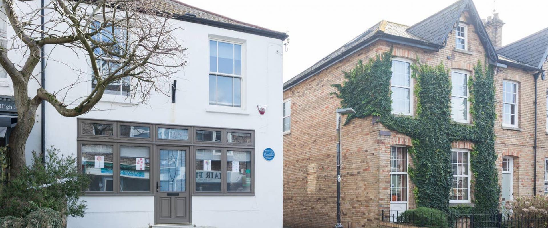 image of the shopfront for Mrs Pratchett's sweet shop