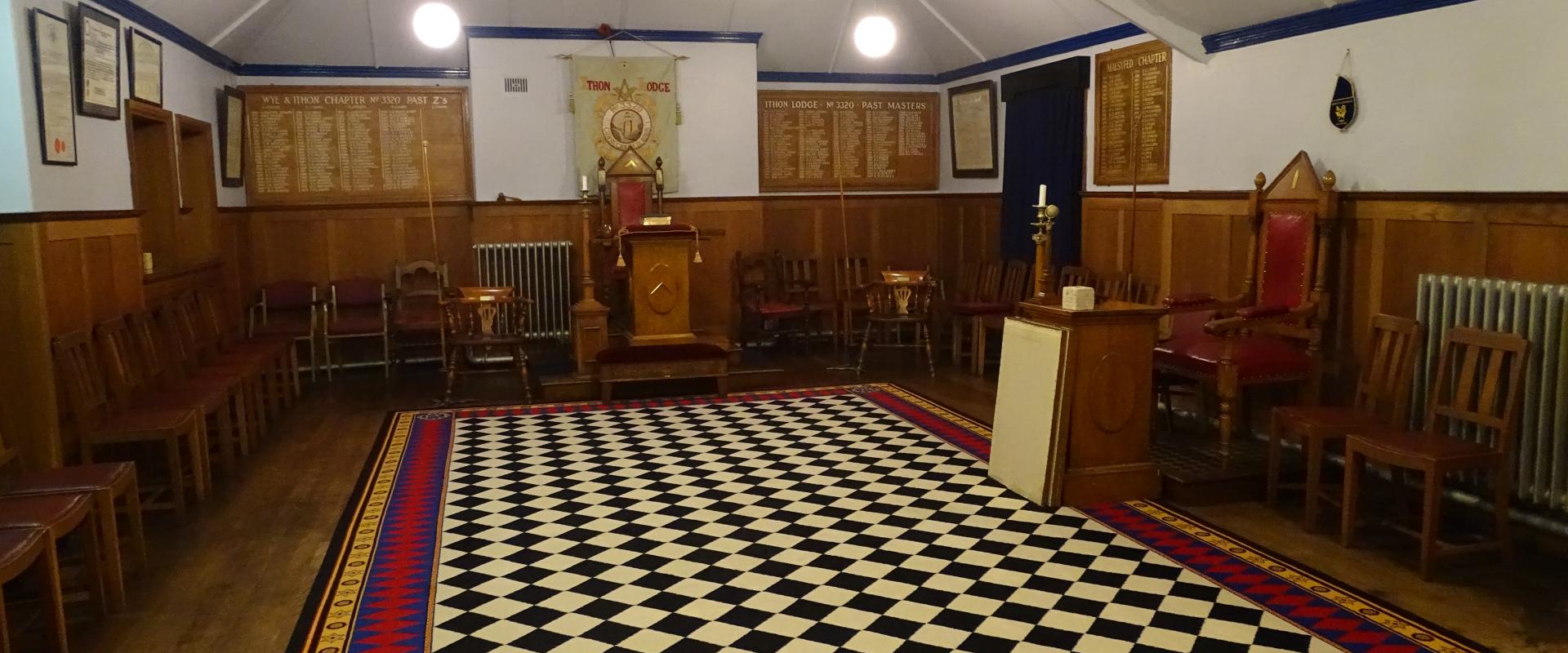 inside image of the masonic hall Llandrindod