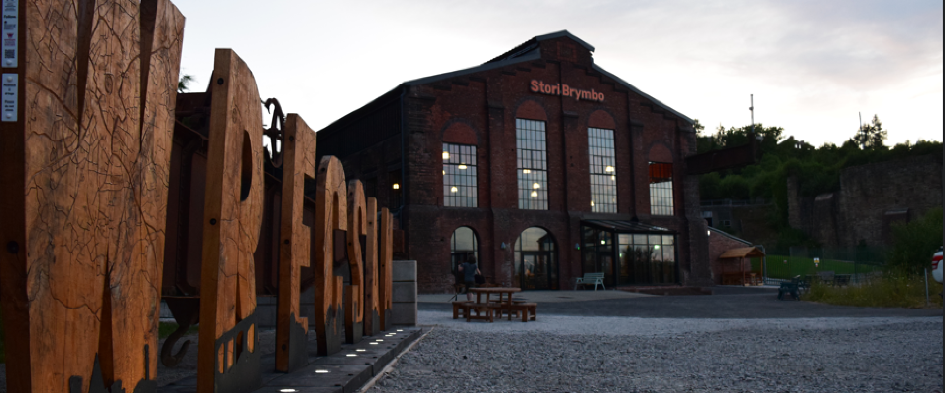 outside of Stori Brymbo building