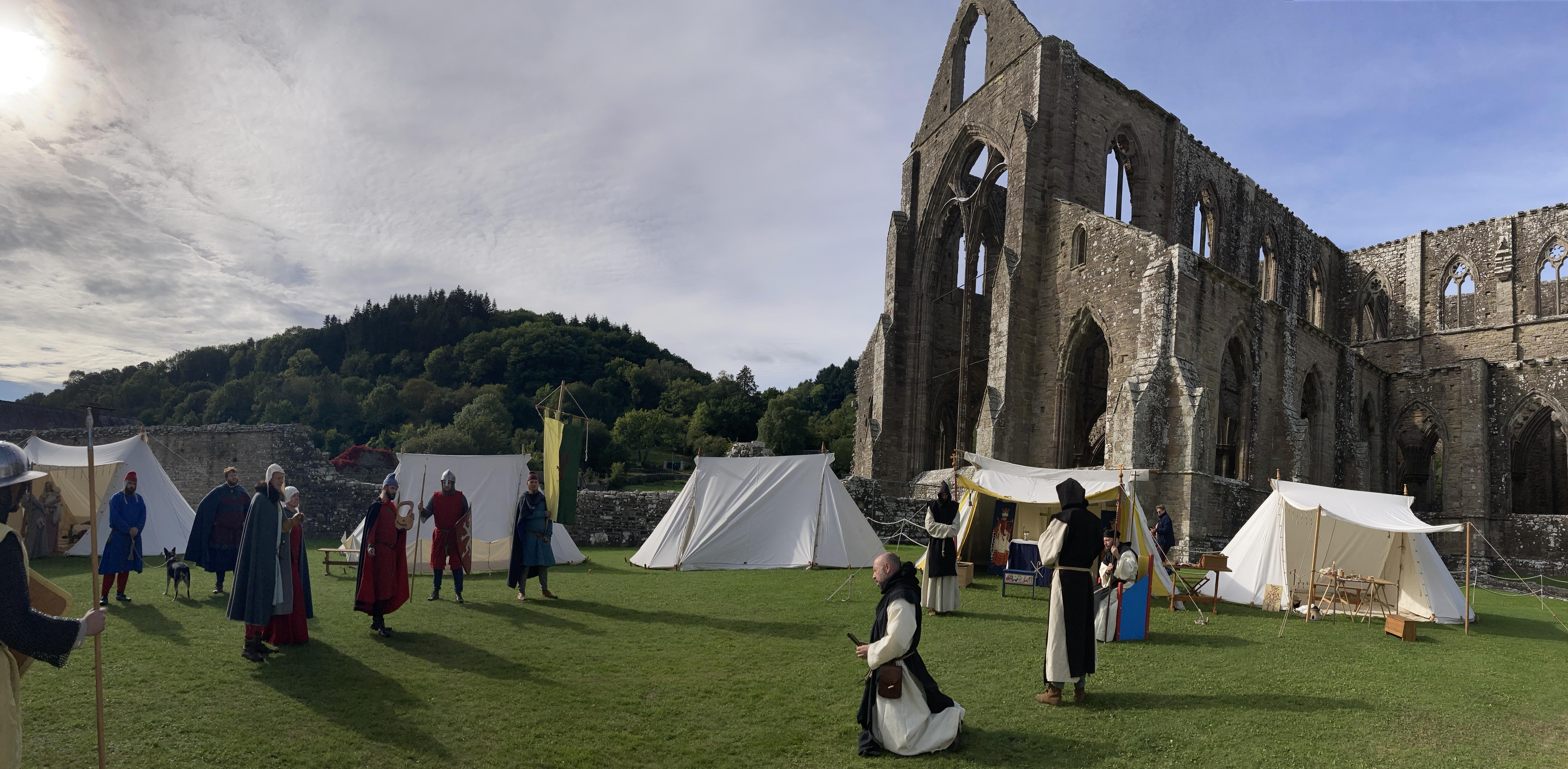 reenactors at Tintern Abbey