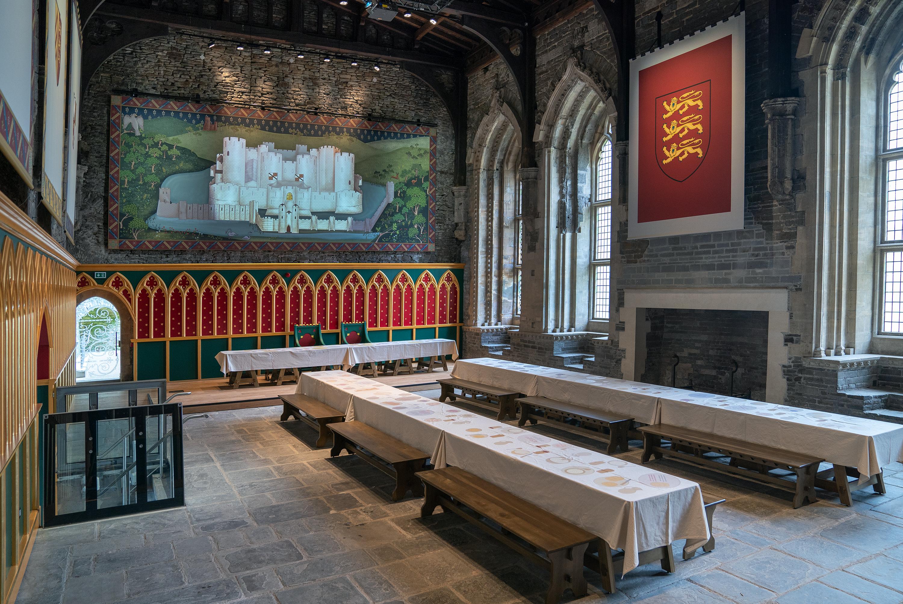 Neuadd Fawr Castell Caerffili - Caerphilly Castle Great Hall 